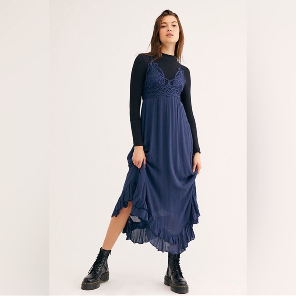 Free People Navy Maxi Dress - Picture 3 of 15